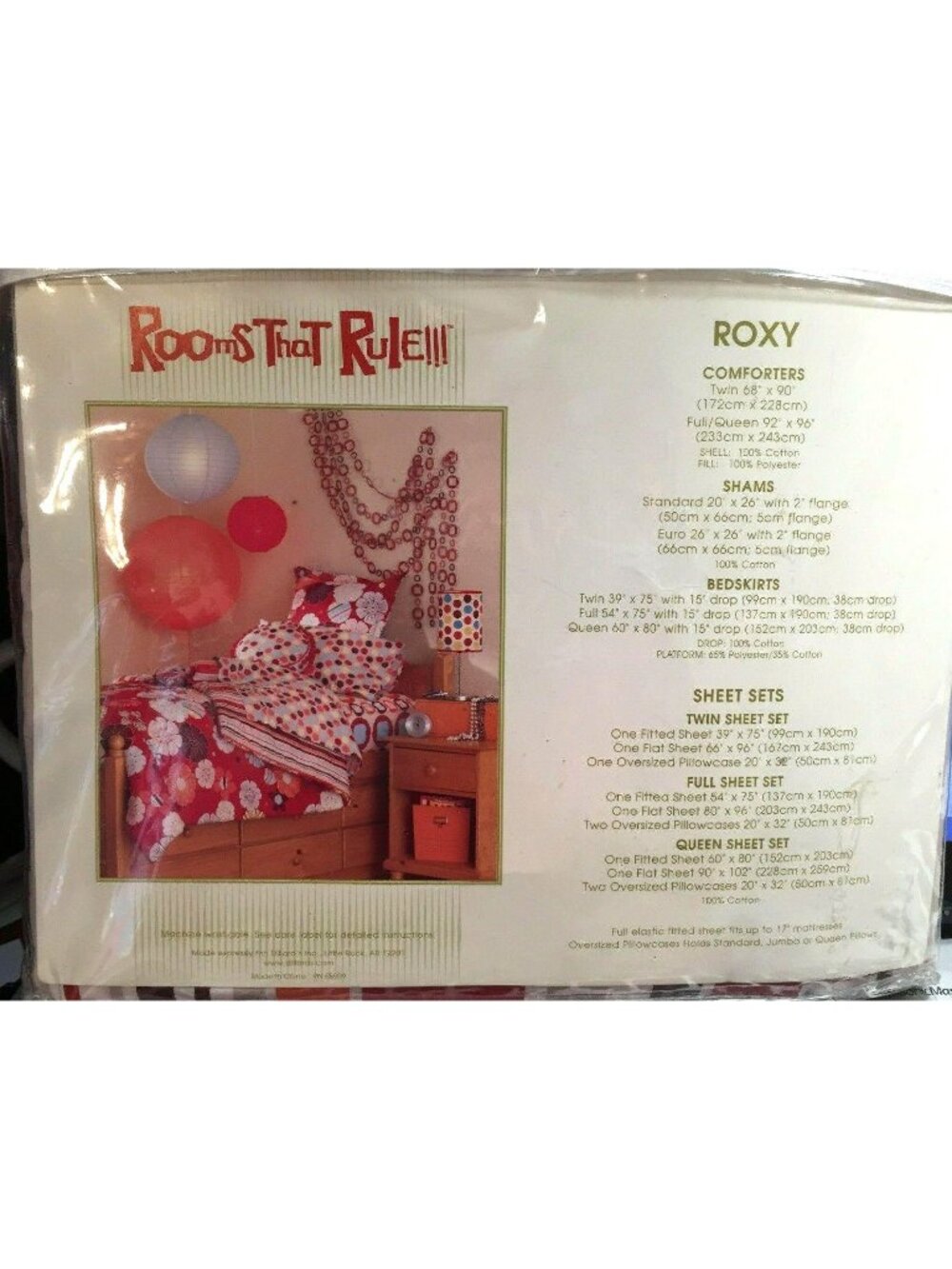Rooms That Rule!! Bedskirt/Dust Ruffle ONLY FULL Multi-Color Stripe 54x75" New - Picture 3 of 3